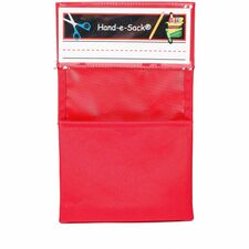 Seat Sack Hand-e-Sack Storage Pouches Adhesive, Interlockable, Tear Resistant - Red - 1 Each