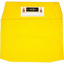 Seat Sack Classroom Pack One-Pocket 1 Pocket(s) - 12" Width x 2" Depth - Chair - Durable, Expandable - Yellow - Poly, Cotton, Laminate - 25/Pack - 1 / Carton