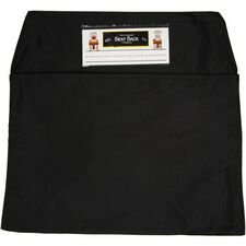 Seat Sack Classroom Pack One-Pocket 1 Pocket(s) - 1 Compartment(s) - 14" Width x 2" Depth - Chair - Desk Space, Durable, Laminated, Washable, Expandable, Easy to Clean - Black - Poly Cotton - 25/Pack - 1 / Carton