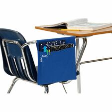 Seat Sack Side Sacks Desk - Hook & Loop Closure, Washable - Blue - 25/Pack - 1 / Carton