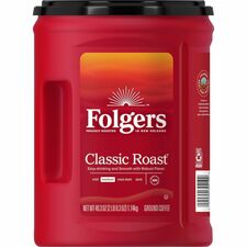 Folgers&reg; Ground Classic Roast Coffee Medium - 40.3 oz Per Canister - Ground - Mountain Grown, Classic Roast - Kosher - 1 Each