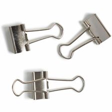 U Brands Binder Clip Small - 75 Sheet Capacity - for Office, Home, Classroom, Project - Acid-free, Non-magnetic, Non-toxic - Silver - Steel - 72 / Pack