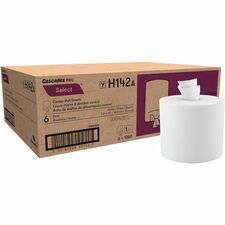 Cascades PRO Select Centerpull Hand Towels 1 Ply - 7.30" Width x 10" Length - 1080 Sheets/Roll - 7.75" Roll Diameter - 2 1/4" Core - White - Fiber - 6 / Carton