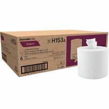 Cascades PRO Select Centerpull Hand Towels 2 Ply - 7.30" Width x 10" Length - 600 Sheets/Roll - 7.75" Roll Diameter - 2 1/4" Core - White - Fiber - 6 / Carton