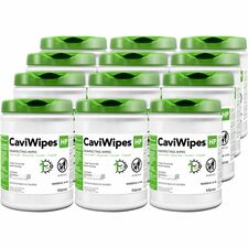 Metrex Caviwipes HP Wipe - Disinfectant - White - 160/Pouch - 12 / Carton