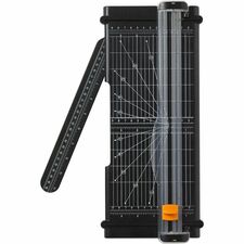 Fiskars SureCut 12" Portable Paper Trimmer Titanium Blade - Portable, Corrosion Resistant, Break Proof, Fray Proof, Wear Resistant Blade, Scratch Resistant Blade - Stainless Steel - Black - 1 Each