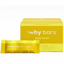 Why Bars Superfood Protein Snack Bars Gluten-free, Dairy-free, Soy-free, Non-GMO, Individually Wrapped - Zesty Lemon - 2.04 oz - 12 / Pack