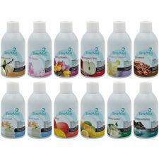 TimeMist Air Freshener Assortment Clean and Fresh, Mango, Citrus, Country Garden, Caribbean Waters, Vanilla, Lavender Lemonade, Dutch Apple/Spice, Spring Flower, Baby Powder, Cinnamon - 30 Day - Long Lasting, Odor Neutralizer - 12 / Carton