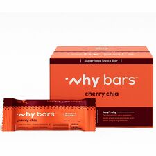 Why Bars Superfood Protein Snack Bars Gluten-free, Dairy-free, Soy-free, Non-GMO, Individually Wrapped - Cherry Chia - 2.04 oz - 12 / Pack