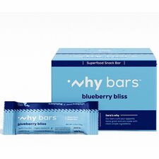 Why Bars Superfood Protein Snack Bars Gluten-free, Dairy-free, Soy-free, Non-GMO, Individually Wrapped - Blueberry Bliss - 2.04 oz - 12 / Pack