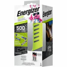 Energizer Hybrid Pro Series Handheld Flashlight LED - 500 lm Lumen - AAA - Battery - Water Proof, Dust Proof - Green, Gray - 1 Each