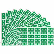 Smead ETS Color-Coded Year Labels 1/2" Height x 1" Width - Green - Paper - Laminated - Self-adhesive, Durable - 25 / Sheet - 10 Total Sheets - 2026 Total Label(s) - 250 / Pack
