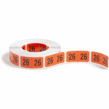 Smead ETYJ Color-Coded Year Labels 3/4" Height x 1 1/2" Width - Roll - Orange - Paper - Laminated - Coated, Durable, Self-adhesive - 500 / Roll - 500 Total Label(s) - 500 / Roll