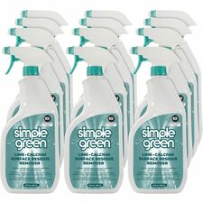 Simple Green Lime-Calcium-Surface Residue Remover For Multi Surface, Multipurpose - 32 fl oz (1 quart) - Wintergreen Scent - Bleach-free, Ammonia-free, Phosphorous-free, Non-abrasive - Turquoise Spray - 12 / Carton
