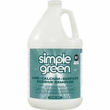 Simple Green Lime-Calcium-Surface Residue Remover For Multi Surface, Multipurpose - 128 fl oz (4 quart) - Pleasant, Wintergreen Scent - Deodorize, Bleach-free, Ammonia-free, Phosphorous-free, Non-abrasive - Turquoise - 1 Each