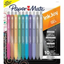 Paper Mate InkJoy Gel Pens 0.8 mm Medium Pen Point - Assorted Ink - Gel-based - Assorted Barrel - 10 / Pack