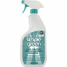 Simple Green Lime-Calcium-Surface Residue Remover For Multi Surface, Multipurpose - 32 fl oz (1 quart) - Pleasant, Wintergreen Scent - Bleach-free, Ammonia-free, Phosphorous-free, Non-abrasive - Turquoise Spray - 1 Each