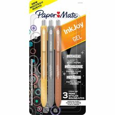 Paper Mate InkJoy Gel Pens 0.8 mm Medium Pen Point - Assorted Ink - Gel-based - Assorted Barrel - 3 / Pack