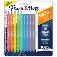 Paper Mate InkJoy Gel Pens 0.7 mm Pen Point - Assorted Ink - Gel-based - Assorted Barrel - 10 / Pack