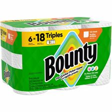 Bounty Select-A-Size Paper Towels 2 Ply - Diamond Texture - Green - PaperRoll - 75/Roll - 6 / Carton