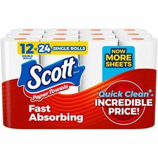 Scott Choose-A-Sheet Paper Towels White - Fiber Paper - 12 / Pack