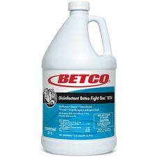 Betco Fight-Bac RTU Disinfectant Cleaner For Multipurpose - Ready-To-Use - Spray - 128 fl oz (4 quart) - 11.7 pH - Citrus Floral Scent - Non-porous, Quick Drying, Virucidal, Disinfectant, Anti-bacterial, Rinse-free, Deodorize - Clear - 4 / Carton