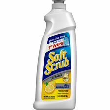 Soft Scrub Total Bath/Kitchen Cleanser For Multipurpose - 24 fl oz (0.8 quart) - Fresh, Lemon Scent - Non-abrasive, Kosher - White - 1 Each