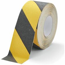 DURABLE GRIP Anti-Slip Tape 16.40 yd Length x 2.95" Width x 27.6 mil Thickness - Yellow, Black - Aluminum, Plastic - Abrasion Resistant, Slip Resistant - For Floor Marking, Indoor, Outdoor, Industrial, Ramp - 1 Roll