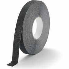 DURABLE GRIP+ Anti-Slip Tape 16.40 yd Length x 0.98" Width x 27.6 mil Thickness - Black - Aluminum, Plastic - Abrasion Resistant, Slip Resistant - For Floor Marking, Industrial, Indoor, Outdoor, Ramp - 1 Roll