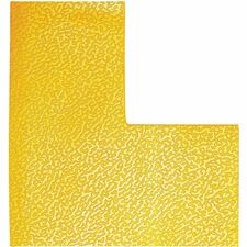 DURABLE Safety Floor Marking Shapes 3.9" Width x 3.9" Depth - L-shaped Shape - Abrasion Resistant, Durable, Self-adhesive, Easy Installation, Slip Resistant, Permanent Adhesive - Safety, Walking Area, Driving Area, Indoor - Plastic - Yellow - 10 / Pack