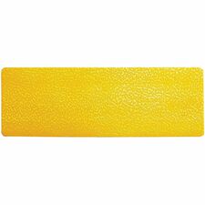 DURABLE Safety Floor Marking Shapes 2" Width x 5.9" Depth - Abrasion Resistant, Durable, Self-adhesive, Easy Installation, Slip Resistant, Permanent Adhesive - Safety, Walking Area, Driving Area, Indoor - Plastic - Yellow - 10 / Pack