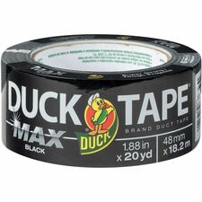 Duck Max Strength Packaging Tape 20 yd Length x 1.88" Width - Black - Rubber Adhesive - For Packaging, Wood, Plastic, Glass, Sealing, Bundling - 1 Each