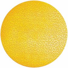DURABLE Safety Floor Marking Shapes Circle Shape - Abrasion Resistant, Durable, Self-adhesive, Easy Installation, Slip Resistant, Permanent Adhesive - Safety, Walking Area, Driving Area, Indoor - Plastic - Yellow - 10 / Pack