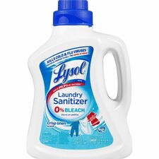 Lysol Linen Laundry Sanitizer For Multipurpose - 90 fl oz (2.8 quart) - Crisp Linen Scent - Bleach-free - Blue - 4 / Carton