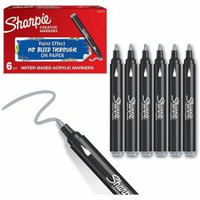 Sharpie Creative Markers Bullet Marker Point - Cool Gray Ink - Water Based, Acrylic Based - 6 / Box