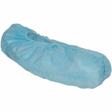 Ansell Health A10 Light-Duty Shoe Covers Recommended for: Workplace - Universal - Dry Particle, Dust, Dirt, Grime Protection - Polypropylene, Fabric - Blue - Light Duty, Disposable, Lightweight, Breathable, Skid Resistant, Low Skid, Elasticized, Serged Se