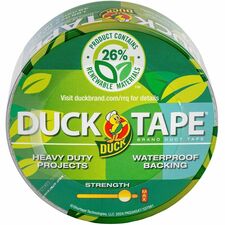 Duck Renewable Material Tape 20 yd Length x 1.88" Width - Silver - Cloth Backing - Water Proof - For Indoor, Outdoor, Sealing, Bundling - 1 Each