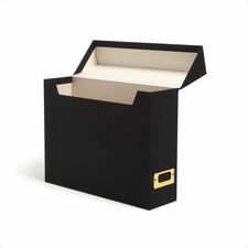 Smead Letter Recycled Box File 8 1/2" x 11" - Paper, Metal, Linen, Stock - Charcoal - Space Saving, Textured, Labeling Area, Acid-free - 50% Recycled - 1 Unit