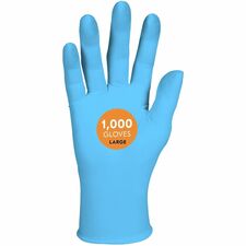 KleenGuard G10 Comfort Plus Blue Nitrile Gloves 4 mil Thickness x 9.50" Glove Length - Large Size - For Right/Left Hand - Nitrile - Light Blue - Touchscreen Capable - Textured Fingertip, Food Safe, Recyclable, Textured Finish - For Food Handling, Food Pre