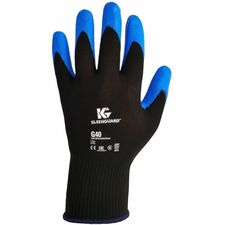 KleenGuard G40 Multi-Purpose Work Gloves Oil, Grease Protection - 8 Size Number - Medium Size - Nitrile Foam - Blue, Black - Abrasion Resistant, Silicone-free, Breathable - For Multipurpose - 12 / Pack