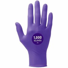 Kimtech Purple Nitrile Exam Gloves 5.9 mil Thickness x 9.50" Glove Length - Splash Protection - X-Small Size - For Right/Left Hand - Nitrile - Purple - Textured Fingertip, Non-sterile, Durable, Latex-free, Recyclable - For Medical, Chemotherapy, Healthcar