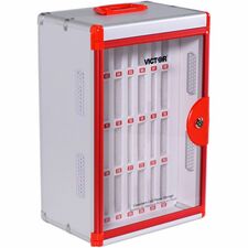 Victor Classroom Cell Phone Locker Pressure Resistant, Drop Resistant - Wall, Table Top - for Cell Phone, Classroom - Overall Size 20.7" Height x 12.4" Width - Red - Aluminum Alloy