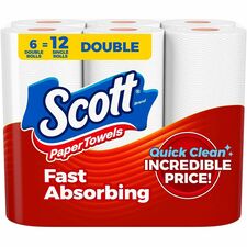 Scott Choose-A-Sheet Paper Towels White - Fiber Paper - 6 / Pack