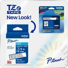 Brother Genuine P-touch TZeFX251 BK on WHT Label Tape, Flexible ID Laminated, 24mmX8m x 15/16" Width - White - Water Resistant - Laminated - Durable, Abrasion Resistant, Chemical Resistant, Grease Resistant, Grime Resistant, Temperature Resistant, Fade Re