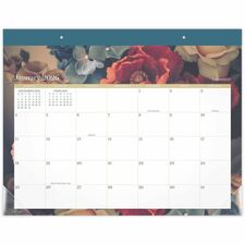 At-A-Glance Midnight Garden Monthly Desk Pad Monthly - 12 Month - January 2026 to December 2026 - 1 Month Single Page Layout - 21 3/4" x 17" Sheet Size - 2.25" x 2.75" Block - Headband - Desk Pad - Wall Mount - Midnight Garden - Dated Planning Page, Unrul