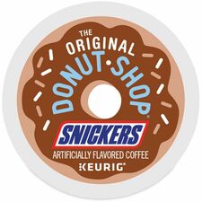 The Original Donut Shop K-Cup Snickers Coffee Compatible with Keurig Brewer - Mild - Per Box - 24 K-Cup - K-Cup - Snickers - Kosher - 4 / Carton