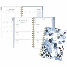 Cambridge Leah Bisch Weekly Monthly Planner Weekly, Monthly - 12 Month - January 2026 to December 2026 - 5 1/2" x 8 1/2" Sheet Size - Twin Wire - Ciara Floral - Poly Cover - Monthly Planner, Planner Page, Yearly Planner, Unruled Planning Space, Unruled Da