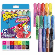 Mr. Sketch Scented Washable Markers Chisel Marker Point - Washable - Assorted Ink - 14 / Set