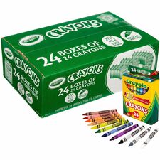 Crayola Bulk Crayons Regular - For Child - Multi - 24 / Pack