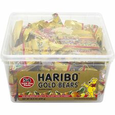 Green Rabbit Haribo Gold Gummi Bears Fruity - 54 / Carton